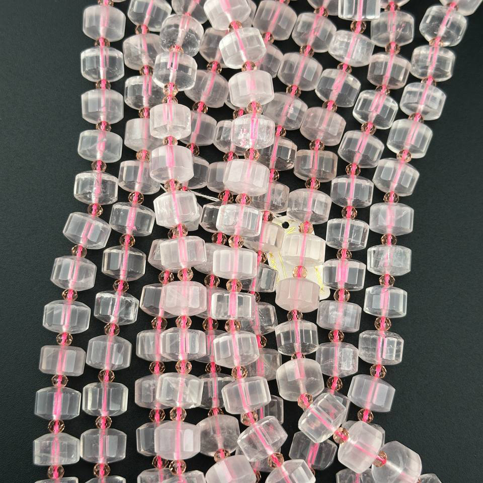 Розовый кварц размер 12*9 мм натуральный камень