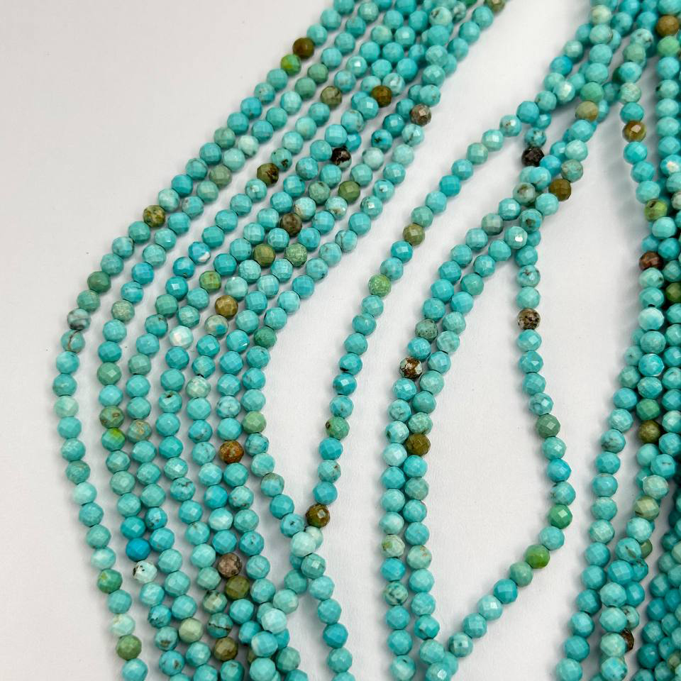 Турквенит граненый шар размер 3мм натуральный камень